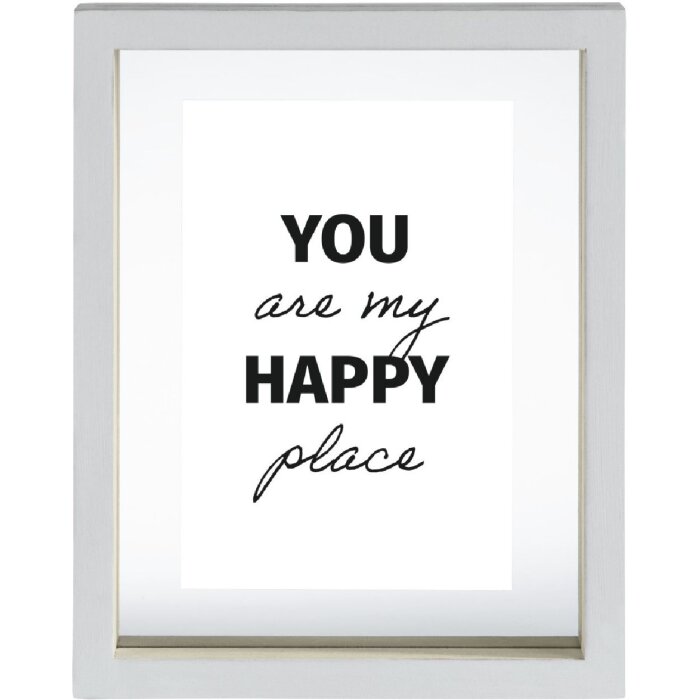 Hama Rám na portrét Happy 10x15 cm Drevo MDF biely Portrétny a horizontálny formát