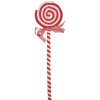 Clayre & Eef 65851 Vianočná dekorácia Lollipop červená biela 9x1x41 cm plast