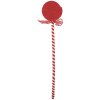 Clayre & Eef 65851 Vianočná dekorácia Lollipop červená biela 9x1x41 cm plast