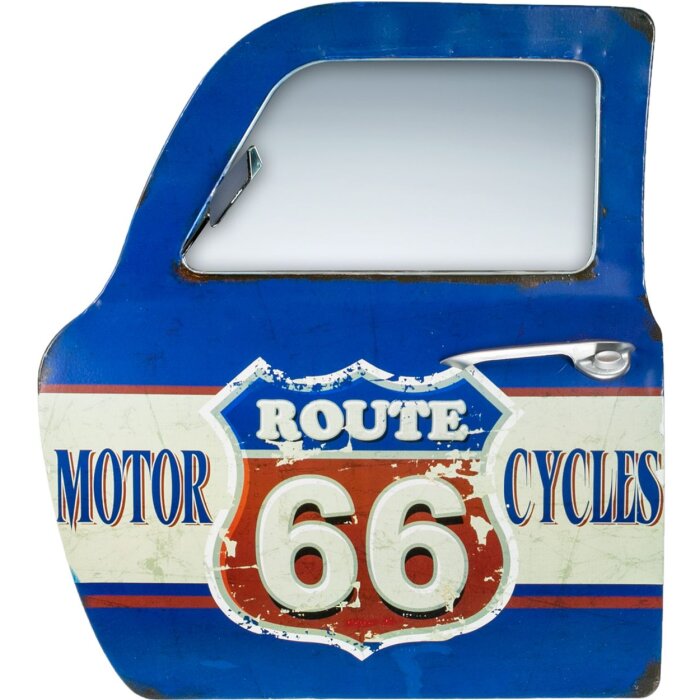 ZEP kovová dekorácia retro dizajn dverí auta Route 66 41x47x5 cm vintage vzhľad