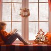 ZEP Vianočný rámik na fotografie Mila wood 10x15 cm červený dekorácia prírodných tónov