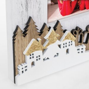 ZEP ZT5446 Odles Drevený obrazový rám bielo-hnedý 10x15 cm