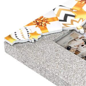 ZEP ZT2024 Silvy 10x15 cm drevený rám na fotografie strieborná zlatá hviezda Vianoce