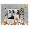 ZEP ZT2024 Silvy 10x15 cm drevený rám na fotografie strieborná zlatá hviezda Vianoce