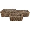 Clayre & Eef 65711 Úložné koše z morskej trávy Set of 3 Brown Boho Style