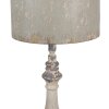 Clayre & Eef 5LMC0040 Stolná lampa Iron Beige Grey Ø 33x75 cm E27 max 60W