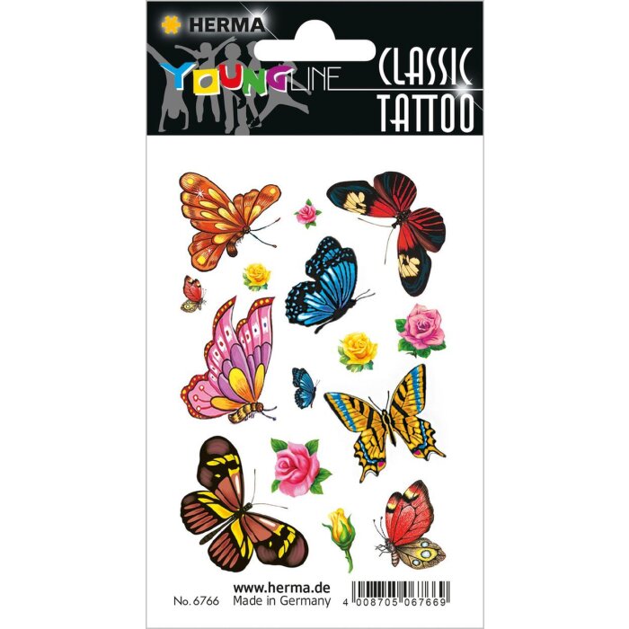 HERMA Tetovanie Colour Art Butterflies 1 hárok