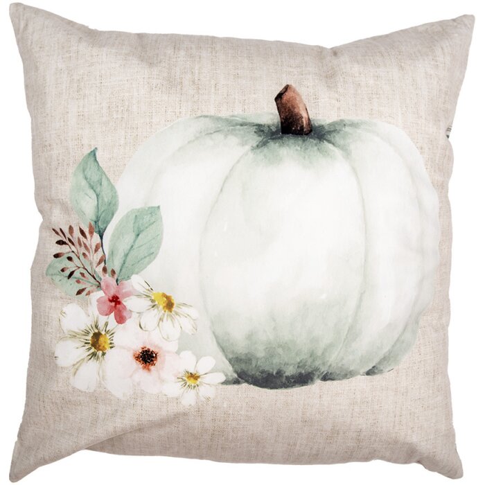 Clayre & Eef CSP22 Obliečka na vankúš béžová sivá 45x45 cm Polyester Country Style
