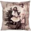 Clayre & Eef KT021.372 Obliečka na vankúš 45x45 cm Béžová Hnedá Polyester