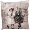 Clayre & Eef KT021.373 Obliečka na vankúš 45x45 cm Béžová Hnedá Vintage Retro