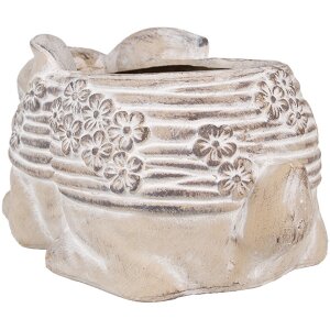 Clayre & Eef 6TE0543 Kvetináč Rabbit Beige Brown 30x17x13 cm Stone