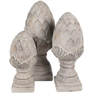 Clayre & Eef 6TE0545L Dekorácia Pinecone Stone Grey Ø 17x39 cm