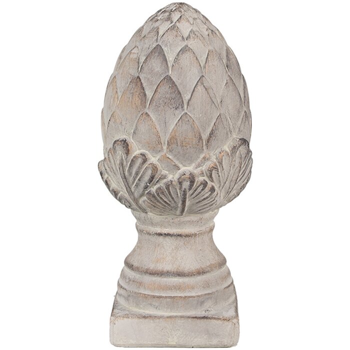 Clayre & Eef 6TE0545S Dekoratívna šiška sivá Ø 12x26 cm