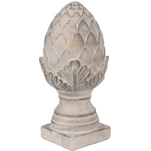 Clayre & Eef 6TE0545S Dekoratívna šiška sivá Ø 12x26 cm