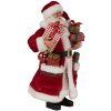 Clayre & Eef 65594 Vianočná dekorácia Father Christmas červená biela 16x10x27 cm