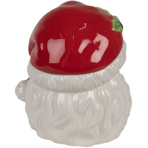 Clayre & Eef 6CE1847 Úložný plech Father Christmas White Red 19x18x22 cm