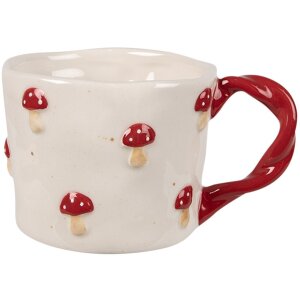 Clayre & Eef 6CEMU0151 Hrnček Toadstool Beige Red 200...