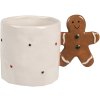 Clayre & Eef 6CEMU0152 Hrnček Gingerbread Man Handle 325 ml béžovo hnedý