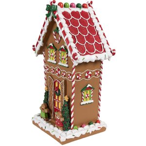 Clayre & Eef 6PR4251 Perníková dekorácia Hnedá biela 18x14x31 cm