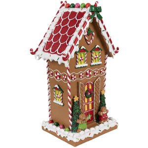 Clayre & Eef 6PR4251 Perníková dekorácia Hnedá biela 18x14x31 cm