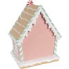 Clayre & Eef 6PR4263 Dekoratívny domček ružový 20x16x25 cm Polyresin Vianočné