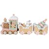 Clayre & Eef 6PR4266 Dekorácia Vlak béžová ružová 45x12x19 cm Polyresin