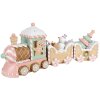 Clayre & Eef 6PR4266 Dekorácia Vlak béžová ružová 45x12x19 cm Polyresin