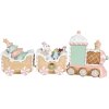 Clayre & Eef 6PR4266 Dekorácia Vlak béžová ružová 45x12x19 cm Polyresin