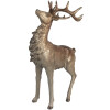 Clayre & Eef 6PR4294 Dekorácia Deer Brown Zlatá farba 33x16x42 cm