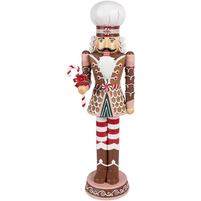 Clayre & Eef 6PR4256 Dekorácia Luskáčik na orechy hnedý ružový 15x12x46 cm
