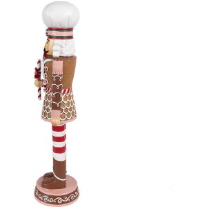 Clayre & Eef 6PR4256 Dekorácia Luskáčik na orechy hnedý ružový 15x12x46 cm