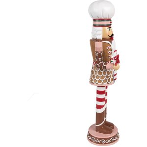 Clayre & Eef 6PR4256 Dekorácia Luskáčik na orechy hnedý ružový 15x12x46 cm