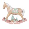 Clayre & Eef 6PR4260 Dekoratívny hojdací kôň béžový 41x10x37 cm Polyresinový vidiecky dom