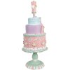 Clayre & Eef 6PR4261 Dekorácia Torta Ø 17x42 cm Ružová Polyresin Country Style