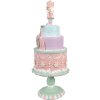 Clayre & Eef 6PR4261 Dekorácia Torta Ø 17x42 cm Ružová Polyresin Country Style