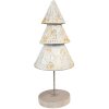 Clayre & Eef 65868 Vianočný stromček Ø12x32 cm Bielo-hnedý Iron Wood