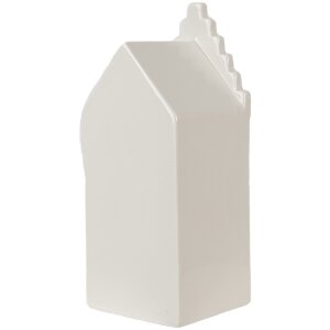 Clayre & Eef 6CE1598M LED dekoratívny domček béžovo zlatý 7x6x16 cm porcelánový vidiecky štýl