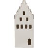 Clayre & Eef 6CE1598M LED dekoratívny domček béžovo zlatý 7x6x16 cm porcelánový vidiecky štýl
