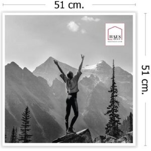 Haes Deco EF18W Plastový fotorámik biely 50x50 cm s umeleckým sklom