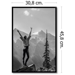 Plastový fotorámik Haes Deco Easy Frame Black 30x45 cm Zaoblený profil