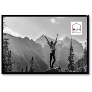 Plastový fotorámik Haes Deco Easy Frame Black 30x45 cm Zaoblený profil