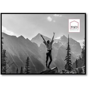 Plastový fotorámik Haes Deco EF8B Easy Frame Black 50x70 cm