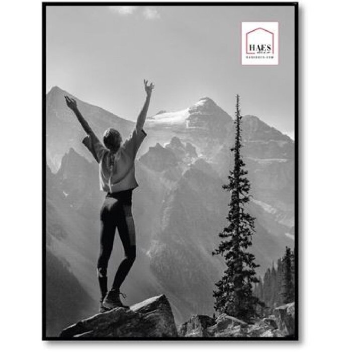 Haes Deco Kunststoff-Fotorahmen EF19B Easy Frame Schwarz 60x80 cm