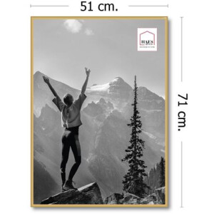 Plastový fotorámik Haes Deco EF8G Easy Frame Gold 50x70 cm na montáž na stenu