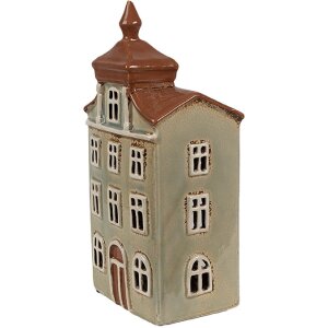 Clayre & Eef 6CE1881 Teelichthalter Haus Keramik...