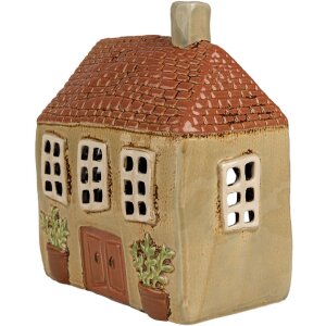 Clayre & Eef 6CE1896 Teelichthalter Haus Keramik...