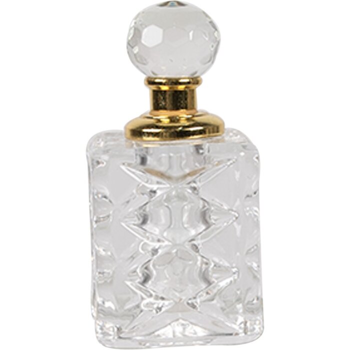 Clayre & Eef 6GL5017 Fľaštička na parfum z priehľadného skla 3x3x7 cm Classic