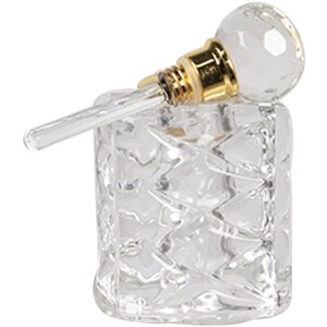 Clayre & Eef 6GL5017 Fľaštička na parfum z priehľadného skla 3x3x7 cm Classic