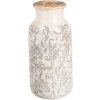 Clayre & Eef 6CE1927L Váza Ø 15x32 cm biela