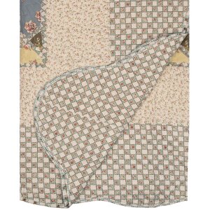 Clayre & Eef Q203.060 Prehoz na posteľ 180x250 cm s poťahom na vankúš 50x70 cm Vintage